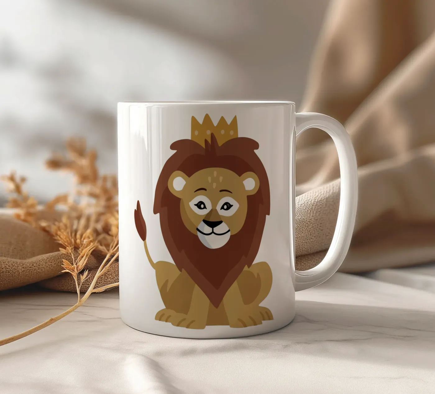Lion ceramic mug by C.WILL