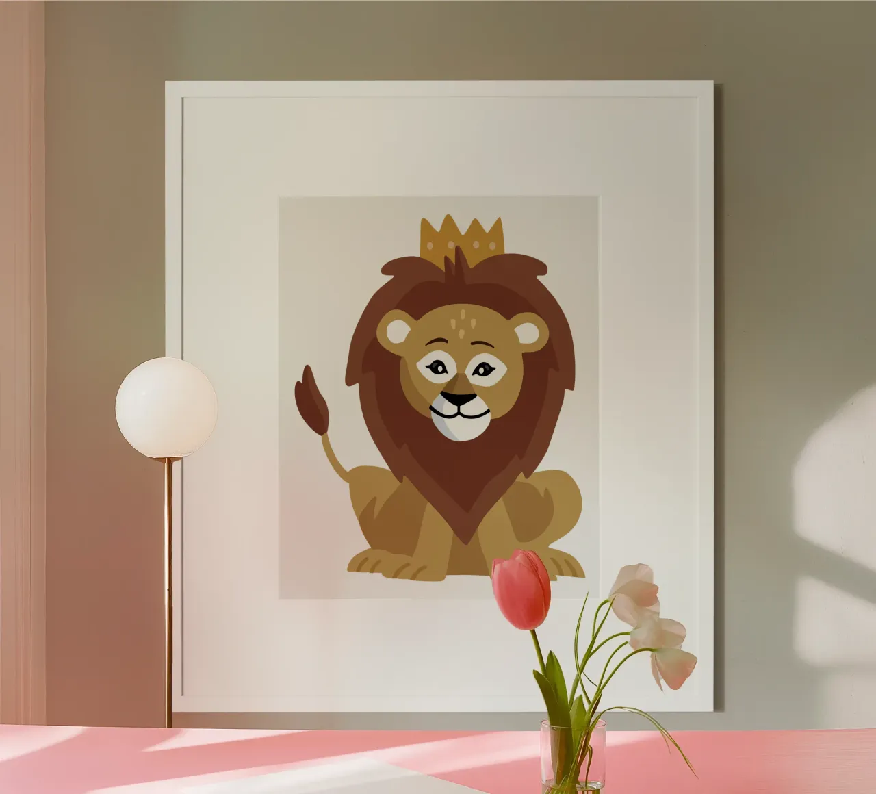 Leone poster con telaio in alluminio da C.WILL