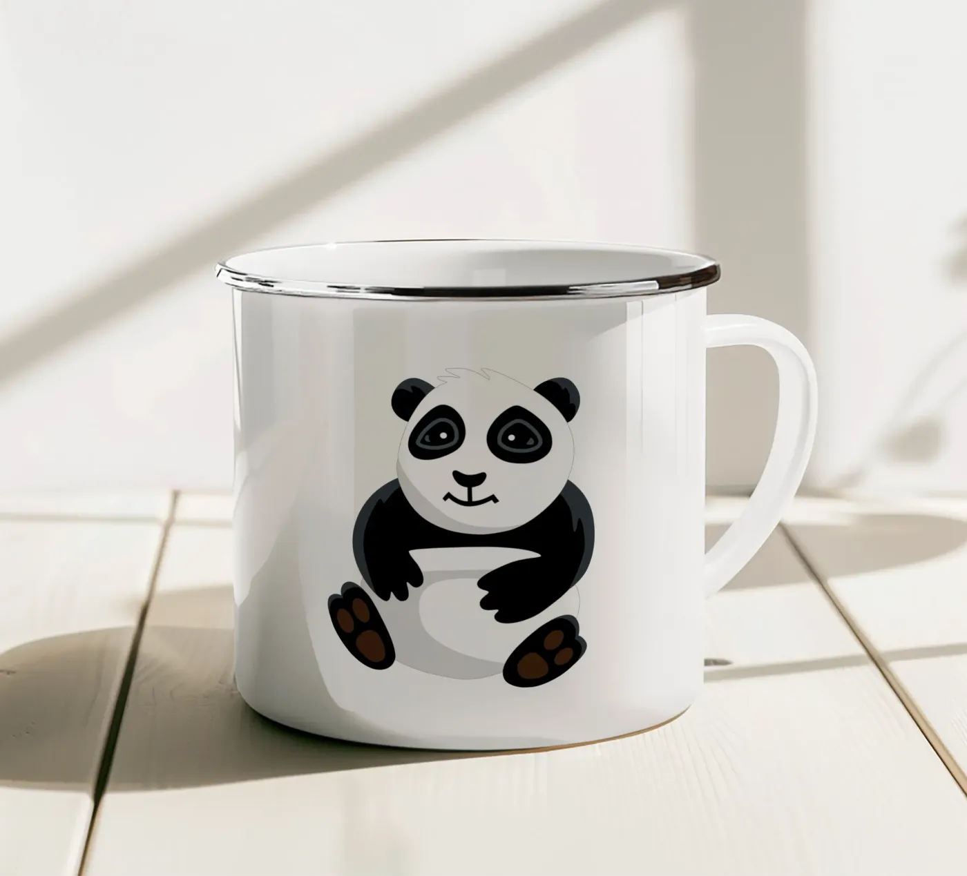 Panda enamel mug by C.WILL
