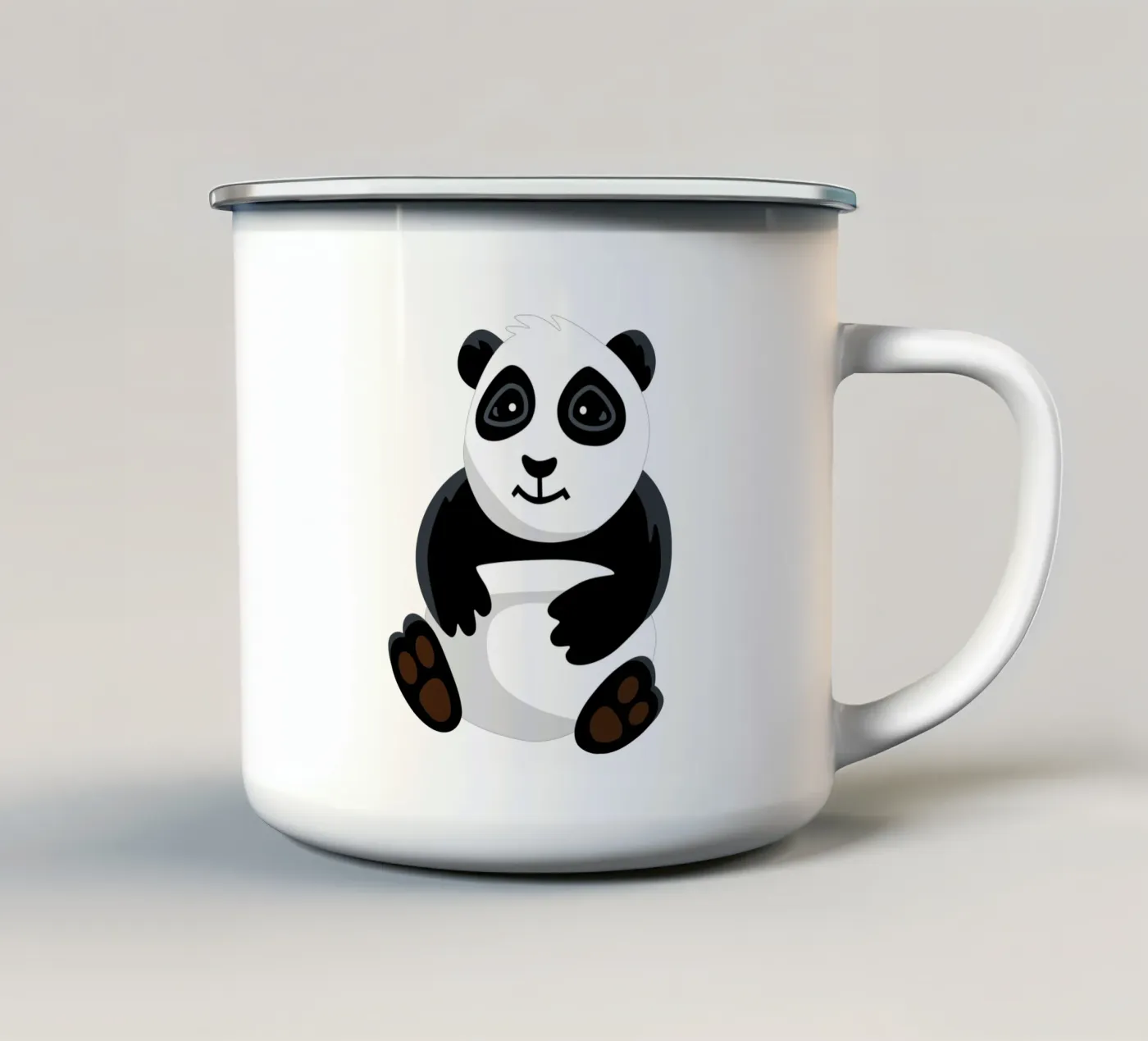 Panda enamel mug by C.WILL