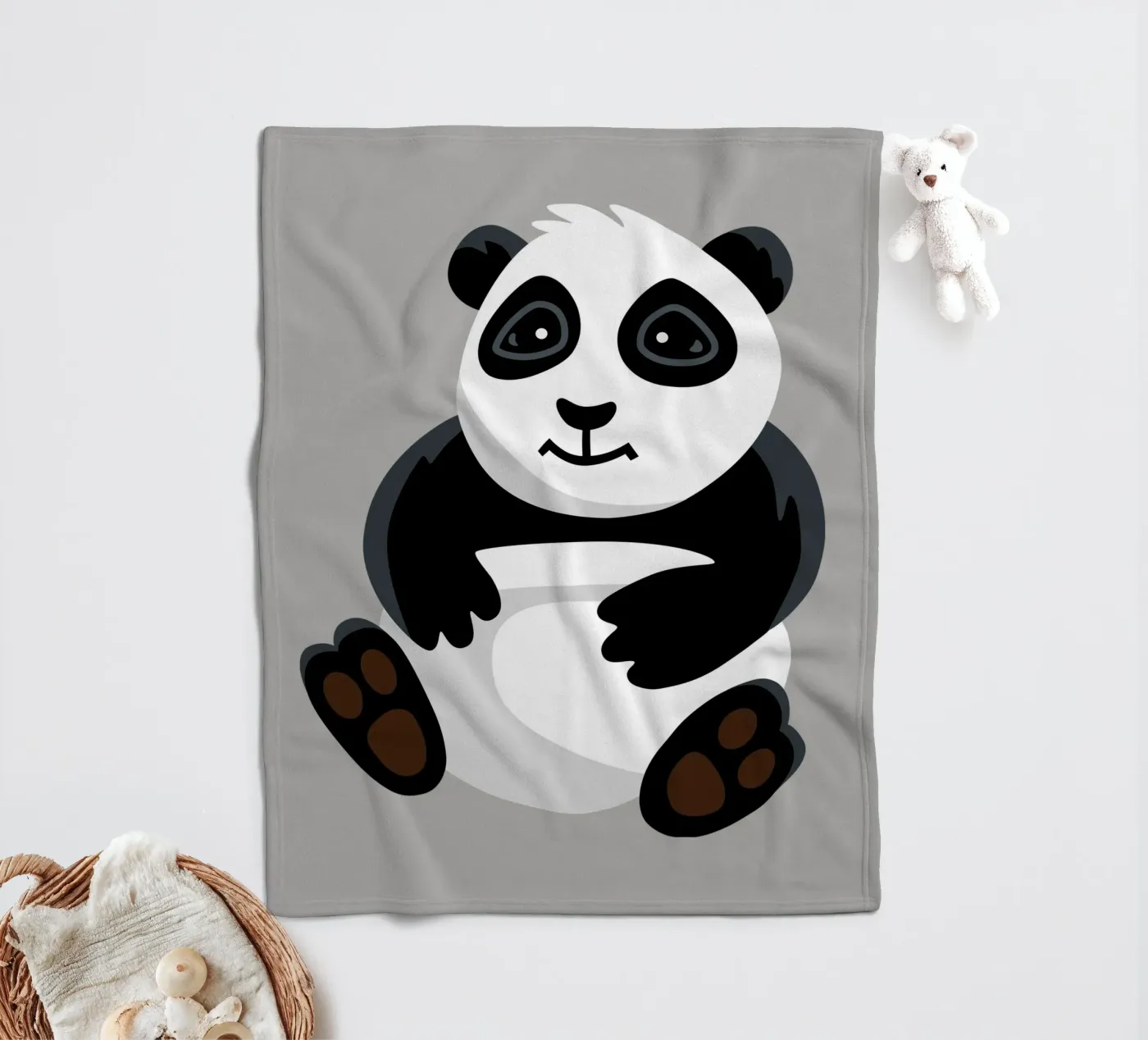 Panda fleece blanket by C.WILL