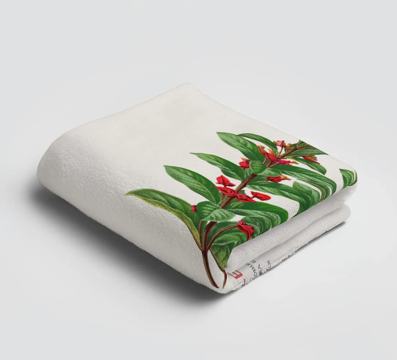 Californian honeysuckle or Lonicera ledebourii towel by Vintagrafica