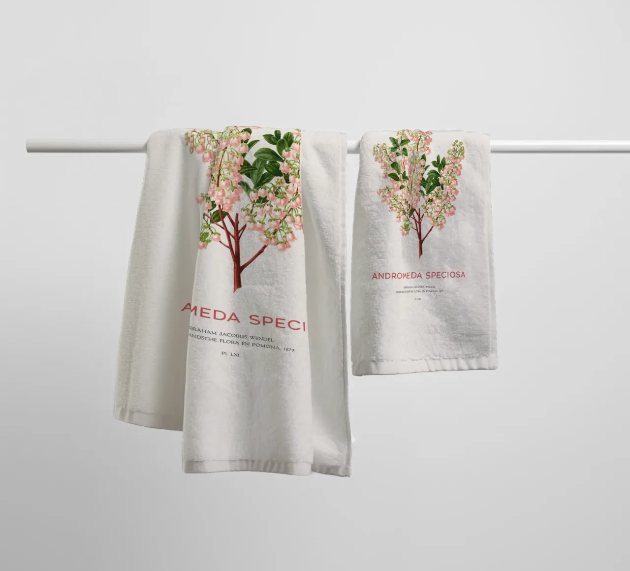 Honigblume oder Andromeda speciosa Handtuch von Vintagrafica