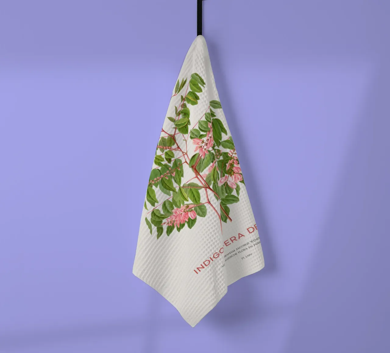 Glicine estivo o Indigofera decora canovaccio da cucina da Vintagrafica
