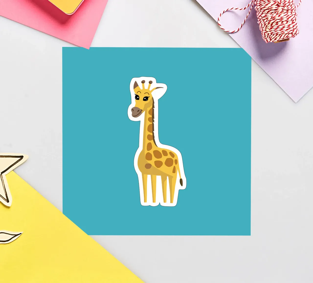 Giraffe sticker van C.WILL
