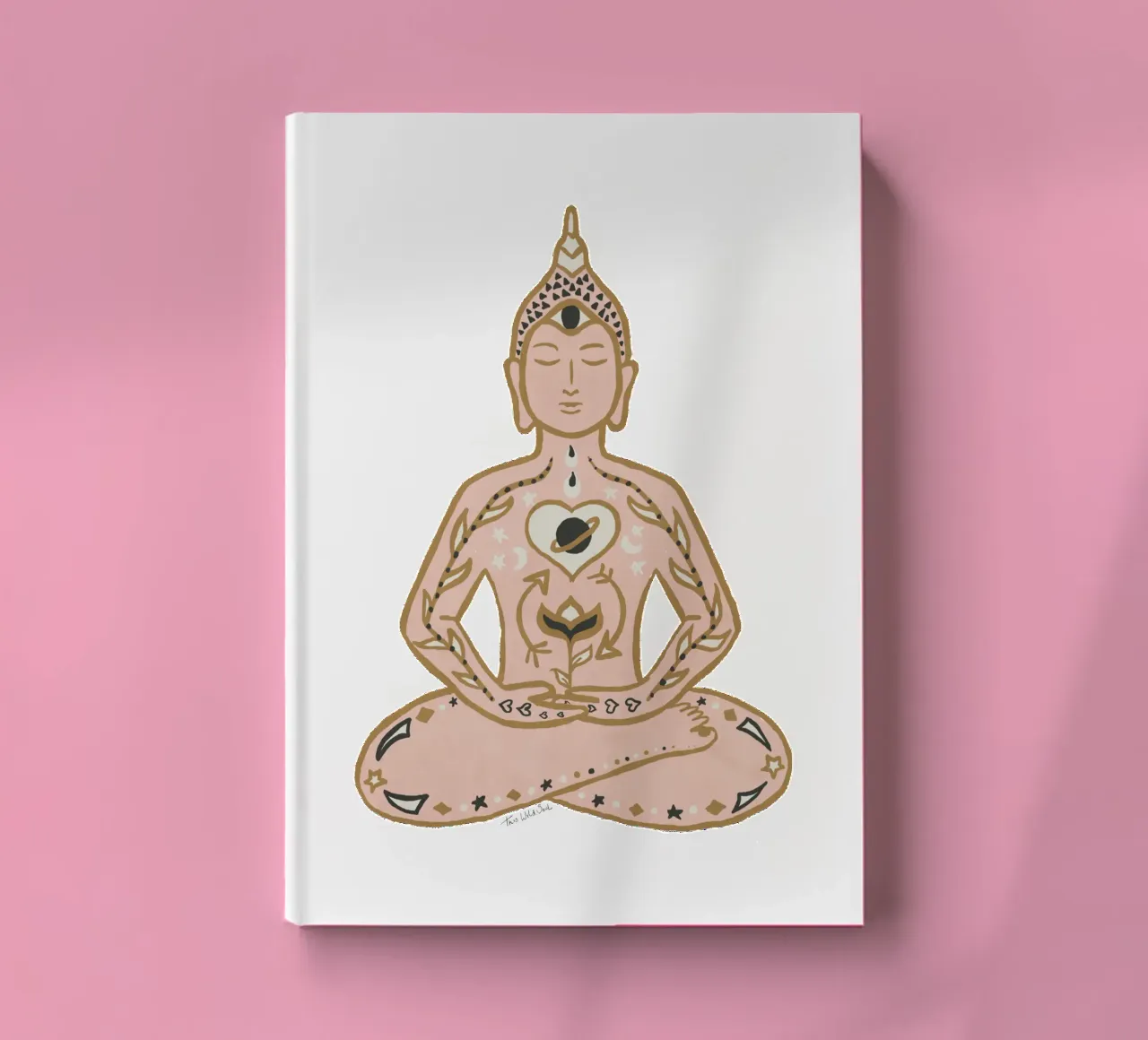 Life Grows Within - Boho Méditation Bouddha assis Chakras carnet de notes de This Wild Soul - Illustration