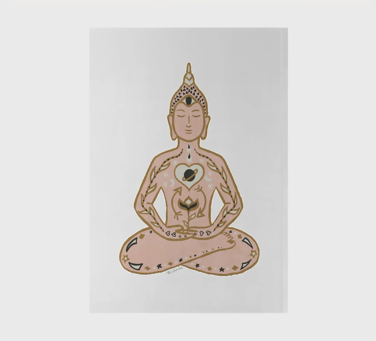Life Grows Within - Boho Méditation Bouddha assis Chakras carnet de notes de This Wild Soul - Illustration