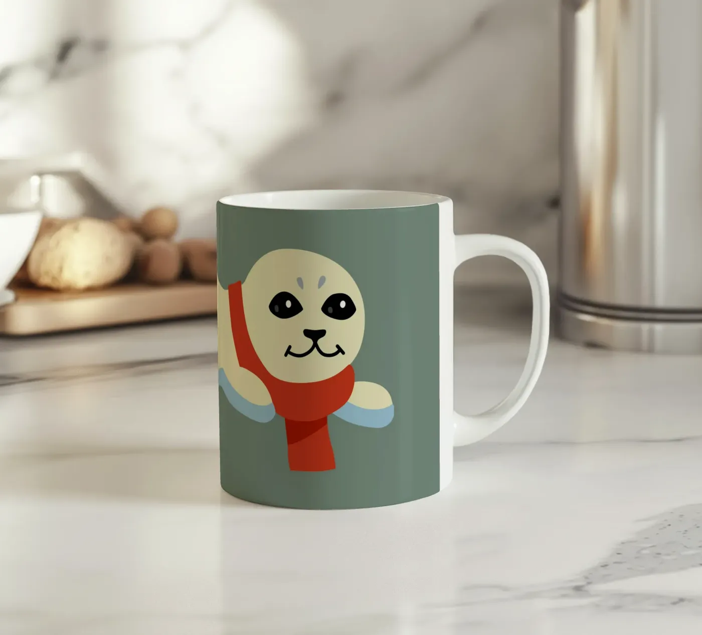 Seal ceramic mug by C.WILL