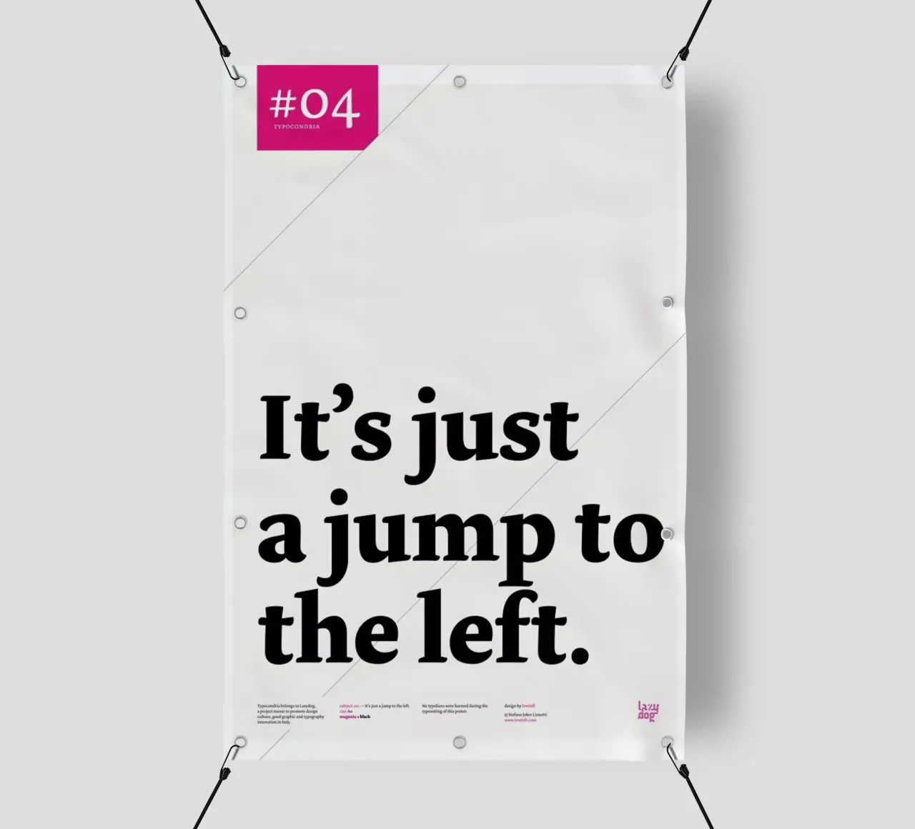 It's just a jump to the left telo in pvc da Stefano Joker Lionetti