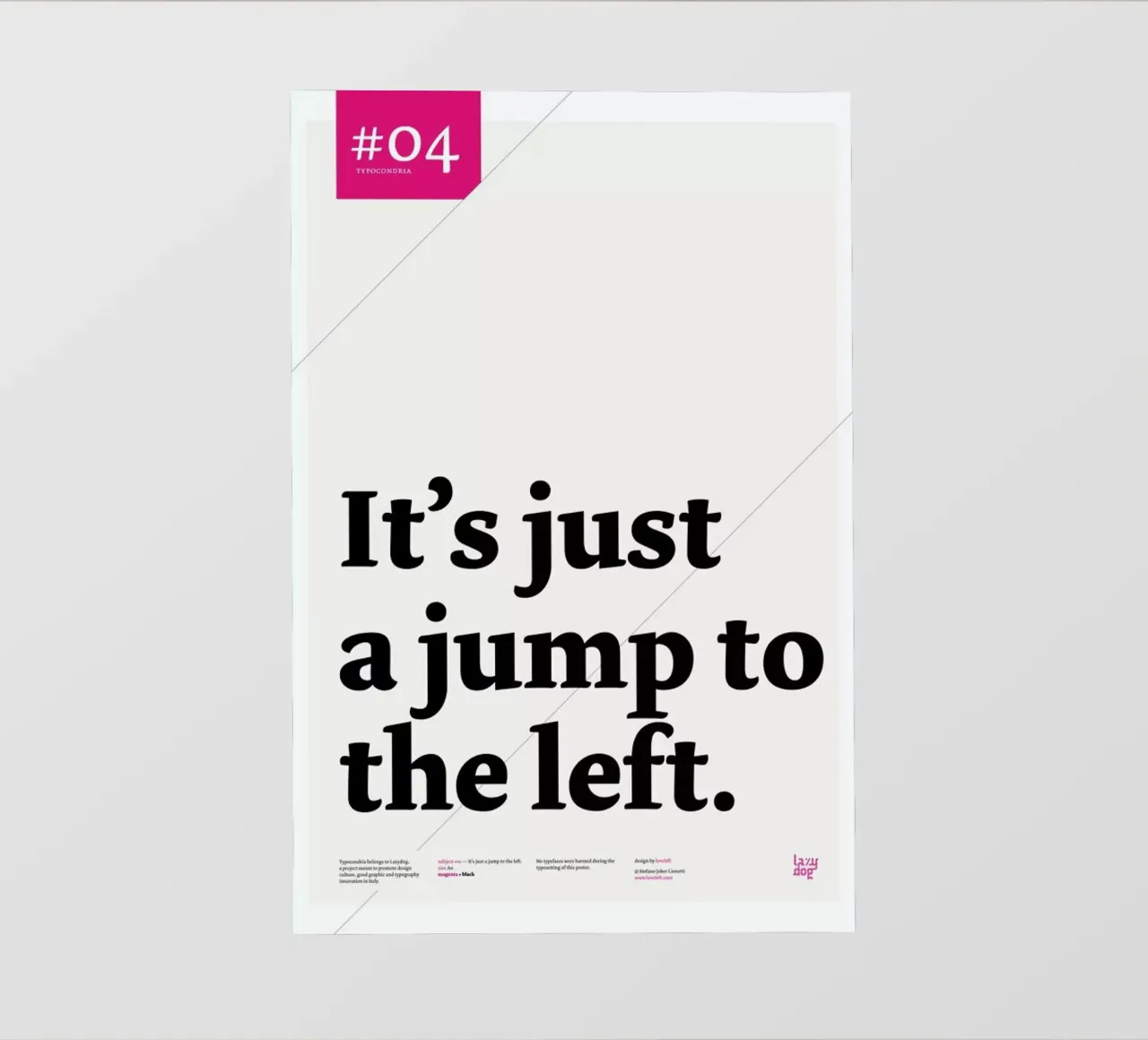 It's just a jump to the left telo in pvc da Stefano Joker Lionetti