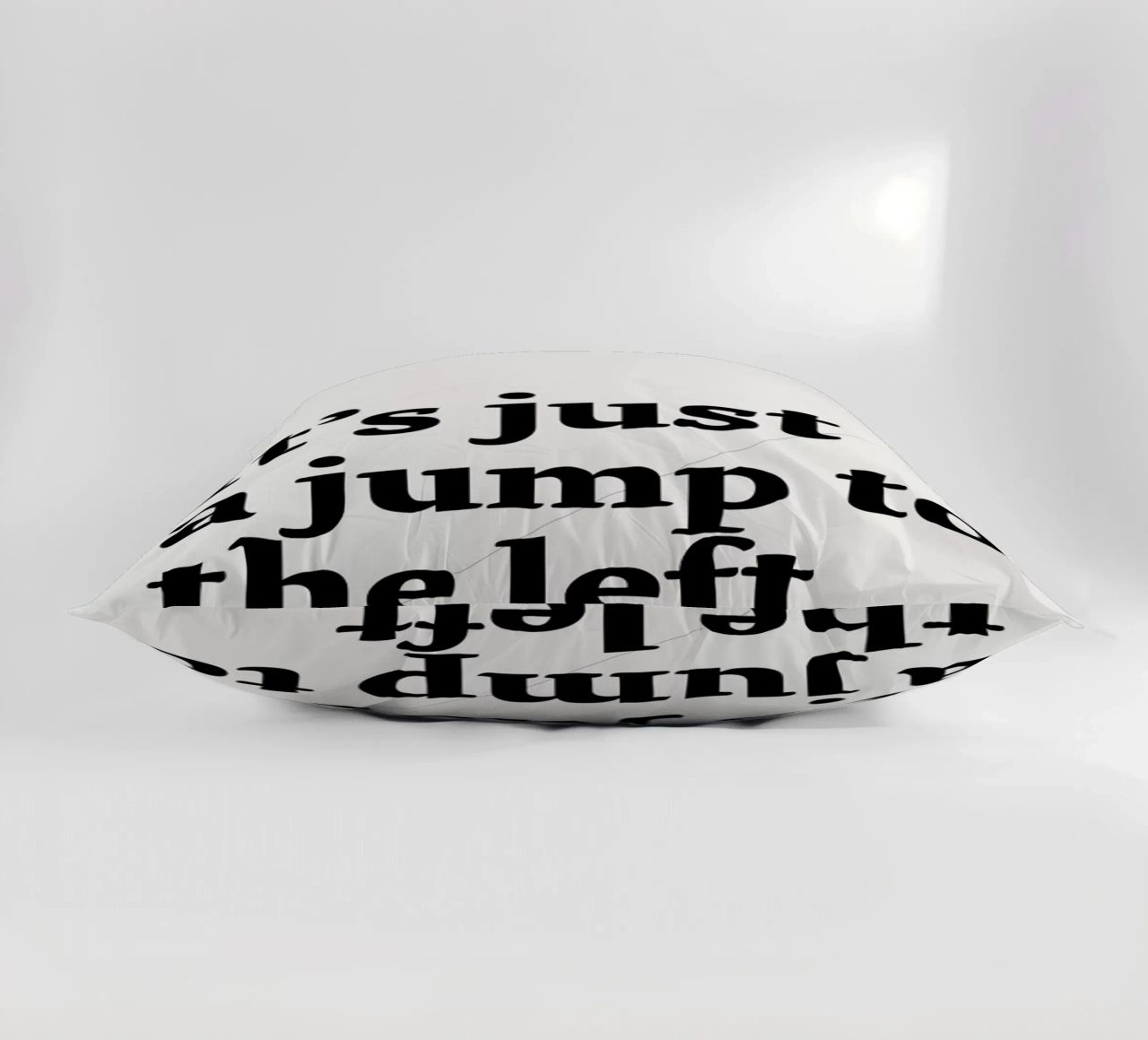 It's just a jump to the left decorative cushion by Stefano Joker Lionetti