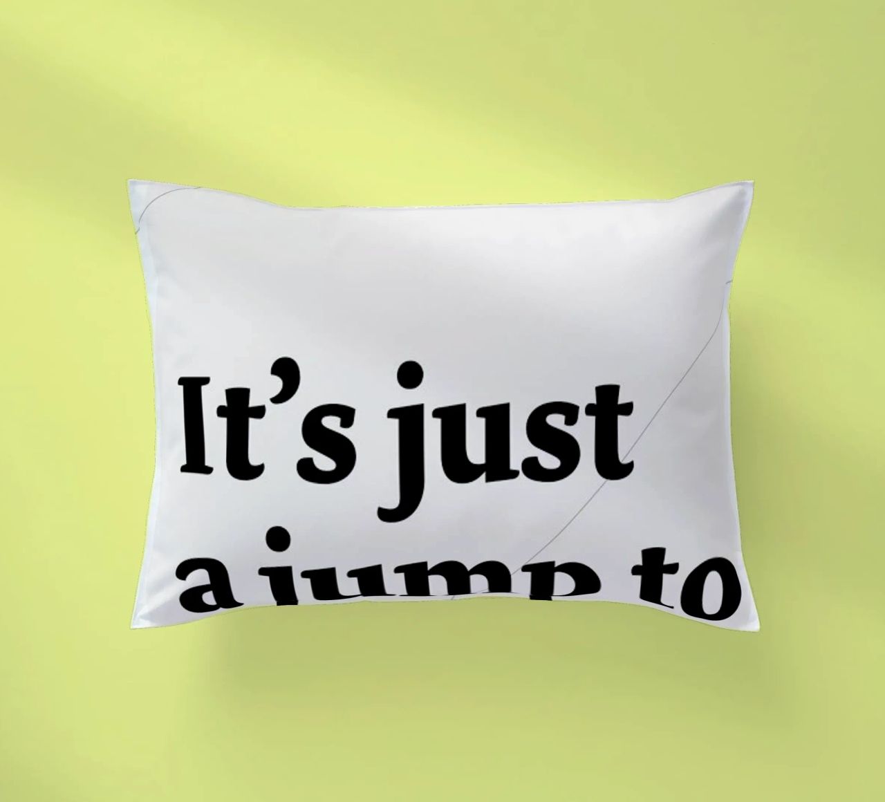 It's just a jump to the left decorative cushion by Stefano Joker Lionetti
