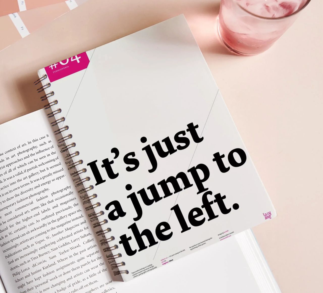 It's just a jump to the left spiral notebook by Stefano Joker Lionetti