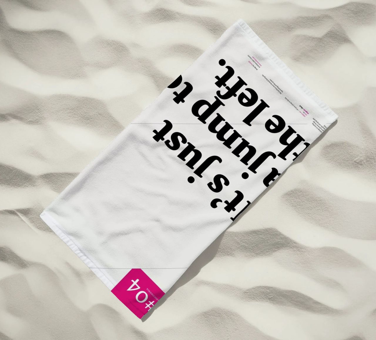 It's just a jump to the left beach towel by Stefano Joker Lionetti