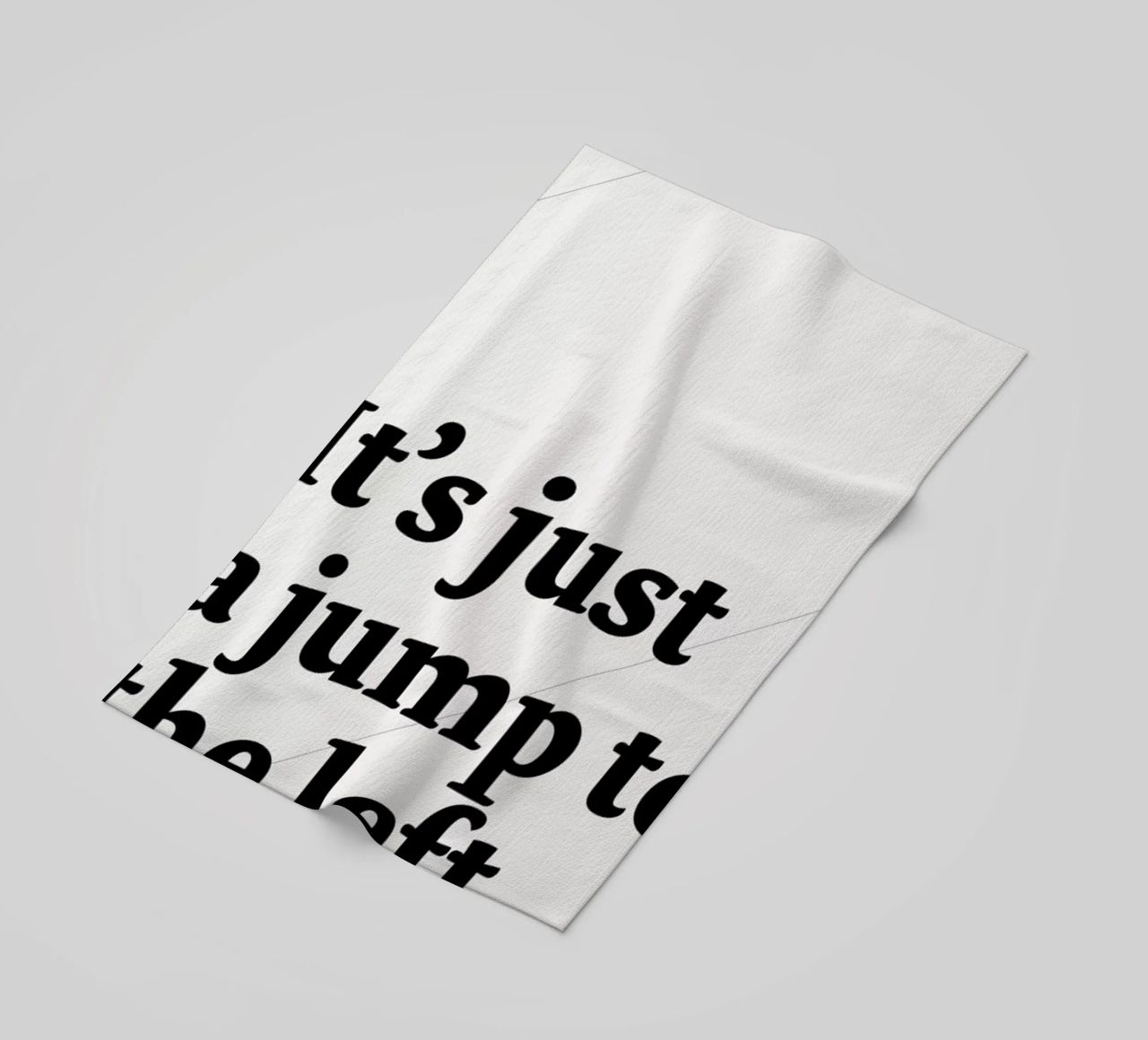 It's just a jump to the left beach towel by Stefano Joker Lionetti