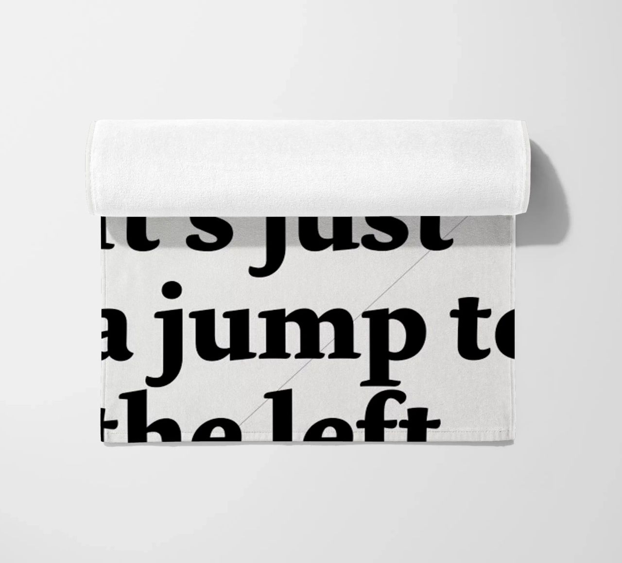 It's just a jump to the left beach towel by Stefano Joker Lionetti