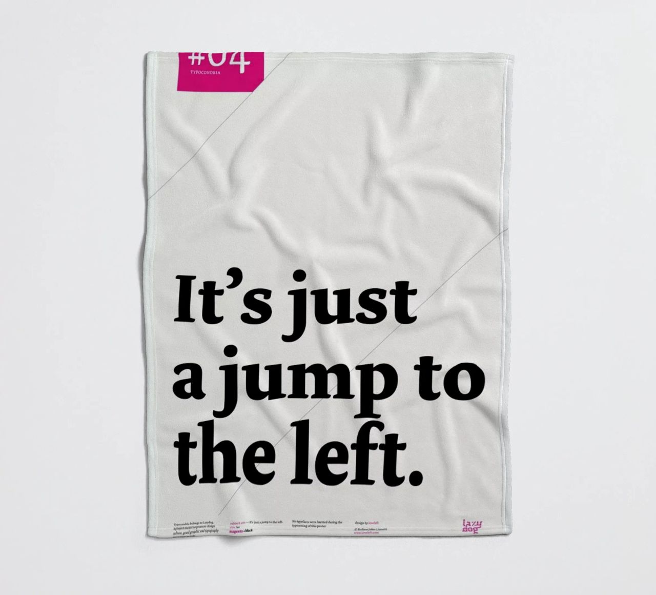It's just a jump to the left fleece blanket by Stefano Joker Lionetti