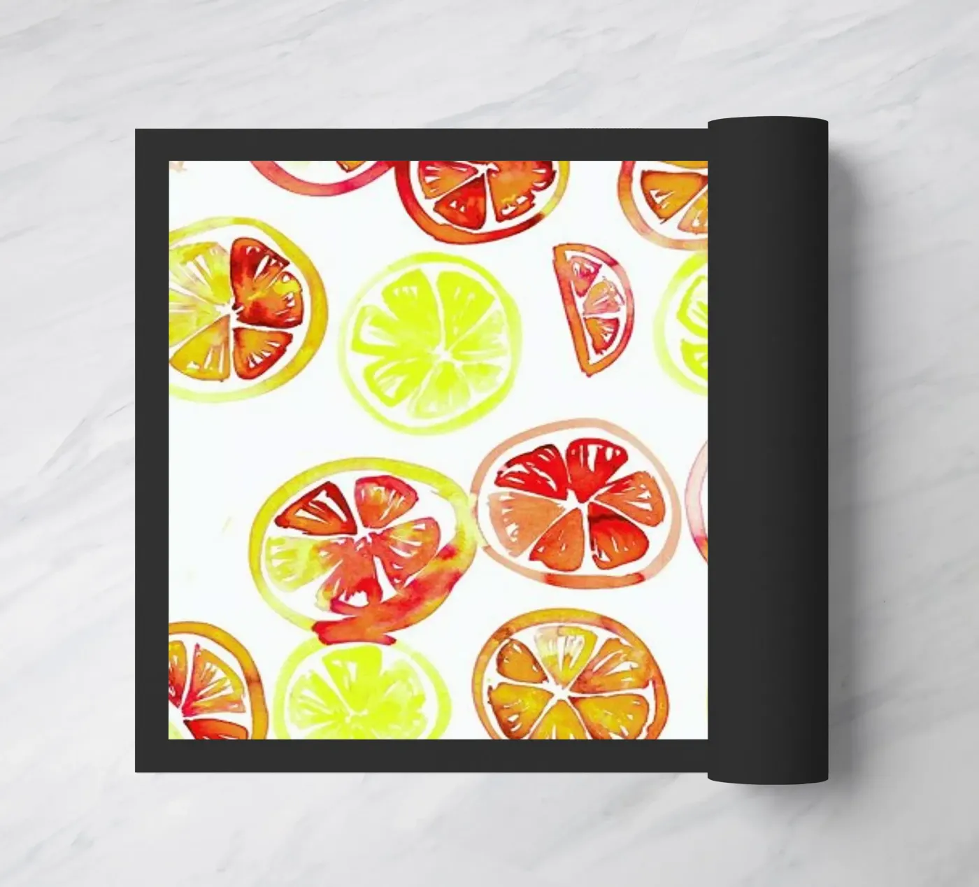 Orange Slice Fußmatte von Amy Sia