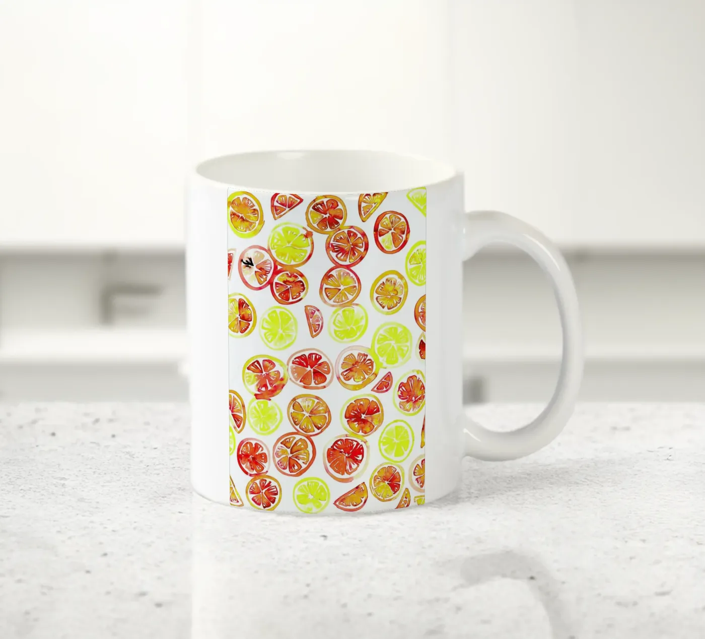 Orange Slice ceramic mug by Amy Sia