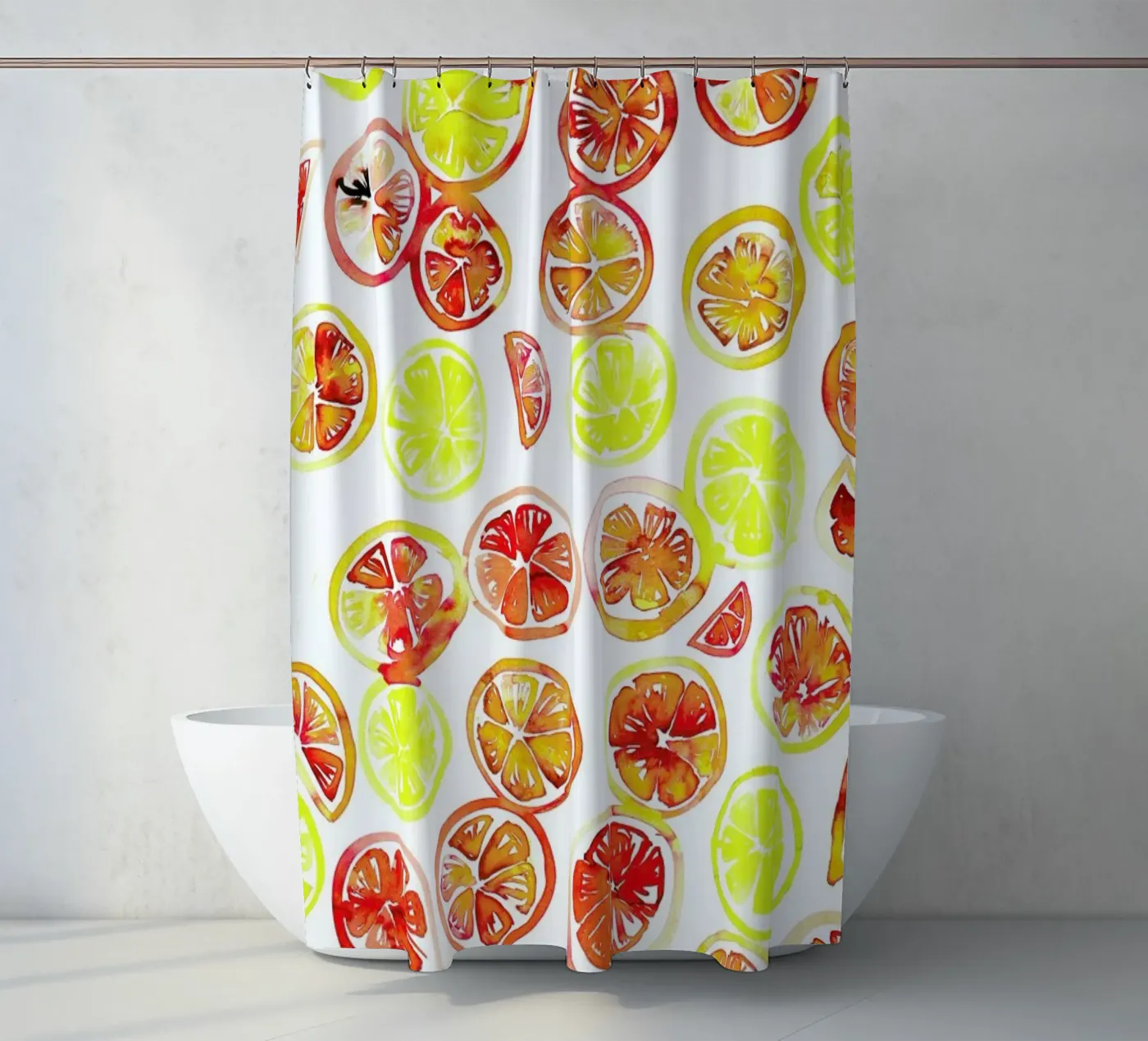 Orange Slice douchegordijn van Amy Sia