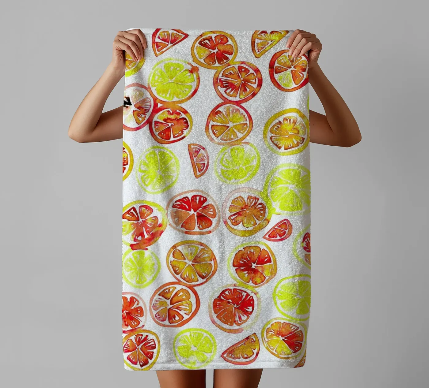 Orange Slice towel by Amy Sia