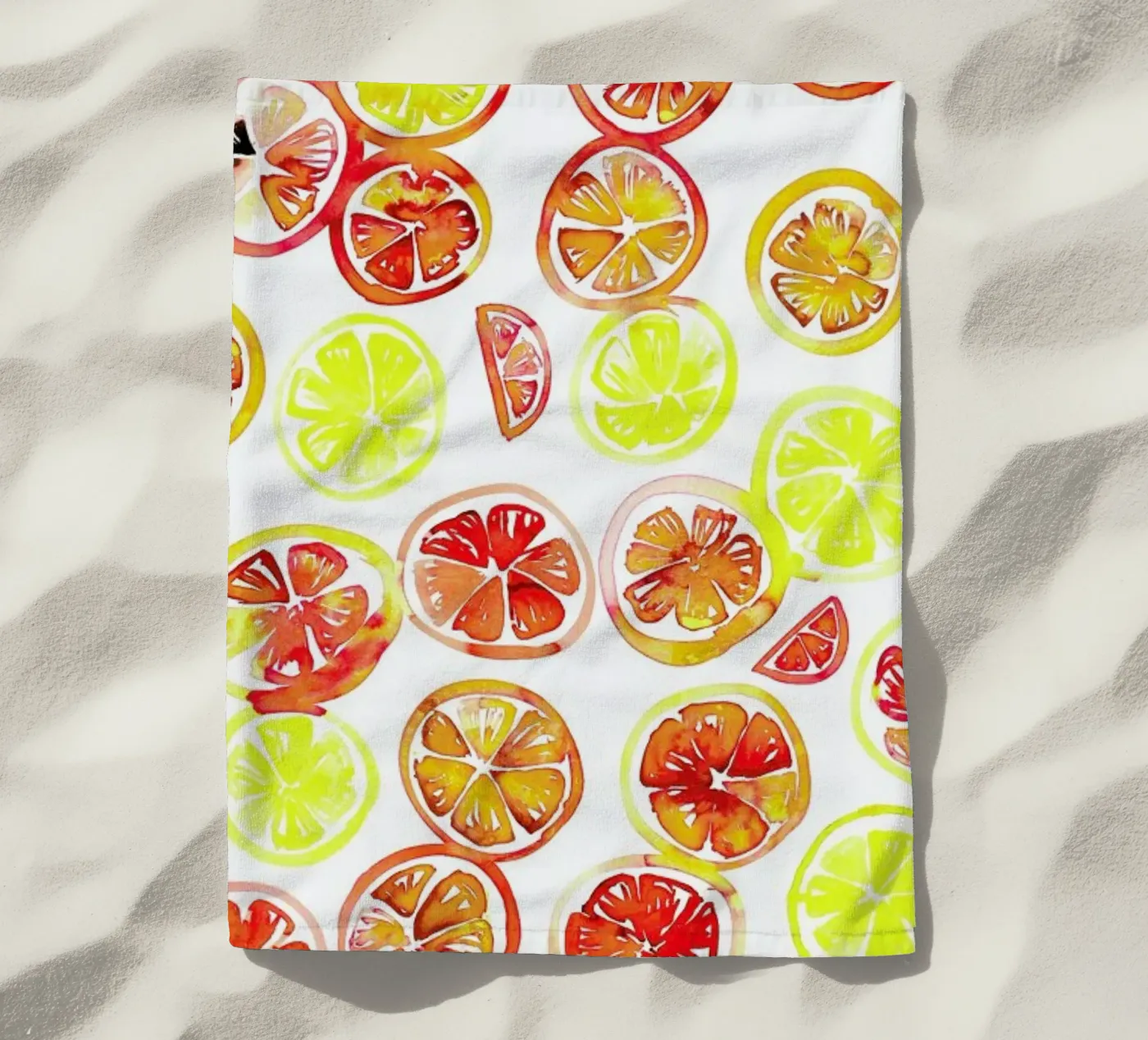 Orange Slice strandhanddoek van Amy Sia