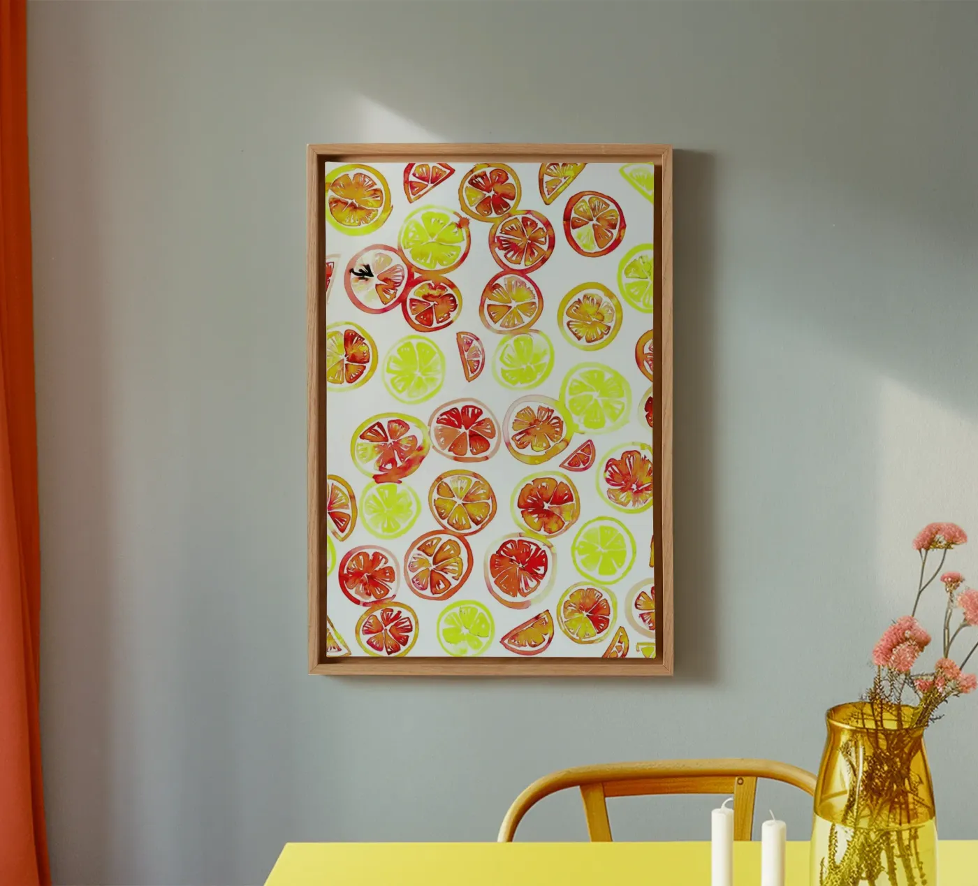 Orange Slice canvas van Amy Sia
