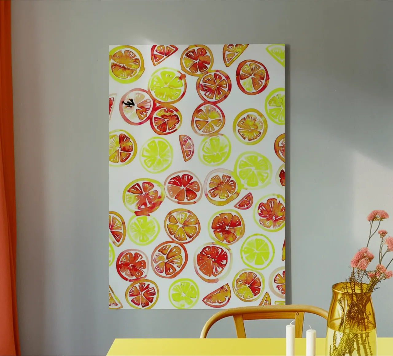 Orange Slice canvas by Amy Sia