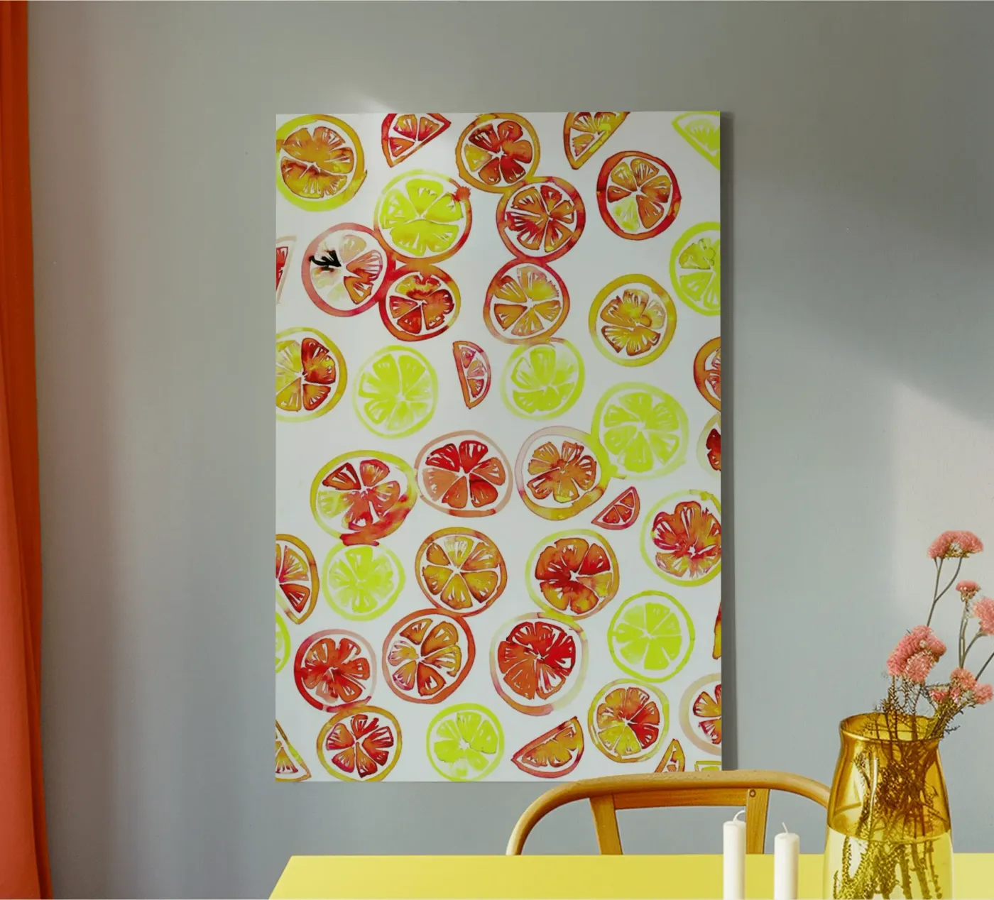 Orange Slice canvas van Amy Sia