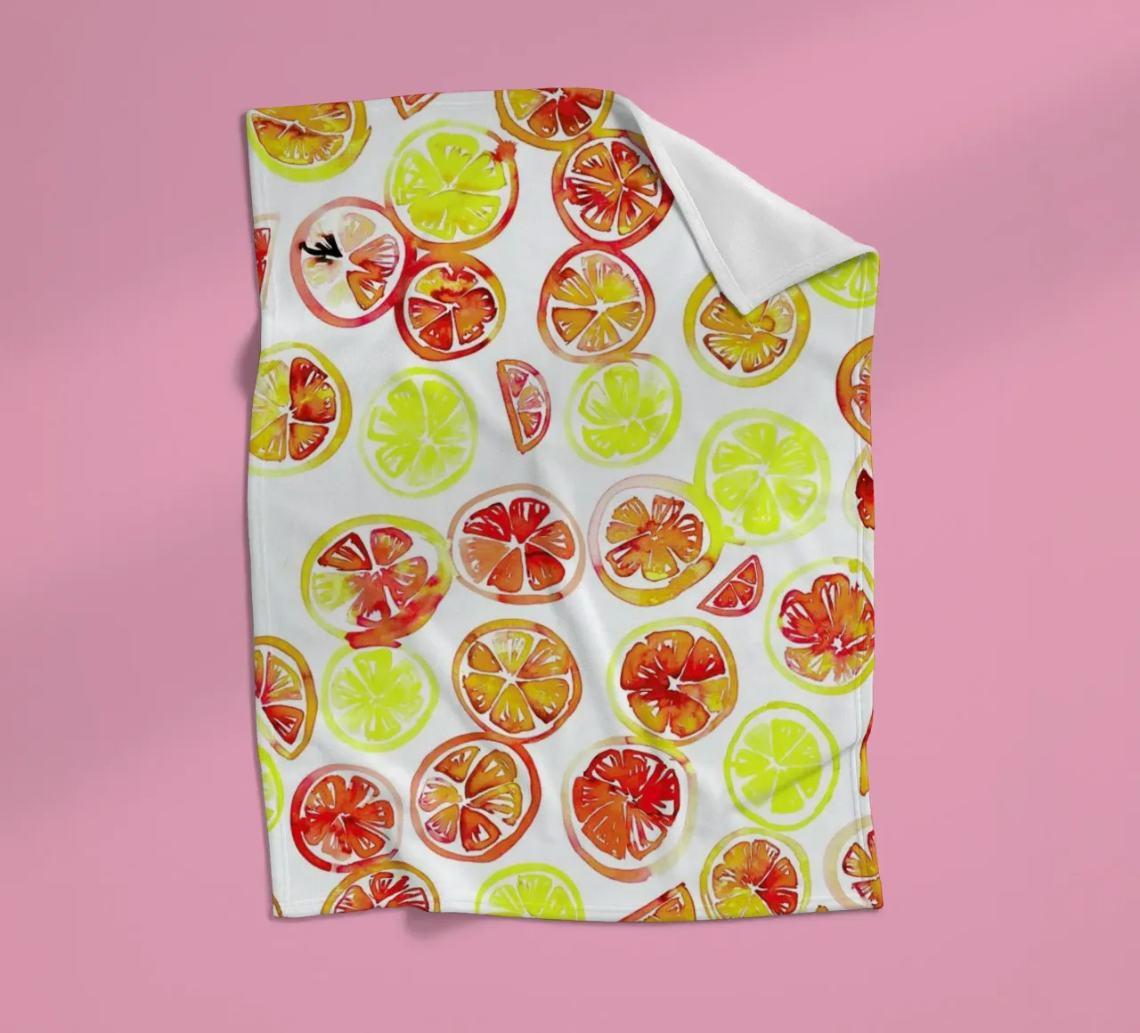 Orange Slice Fleecedecke von Amy Sia