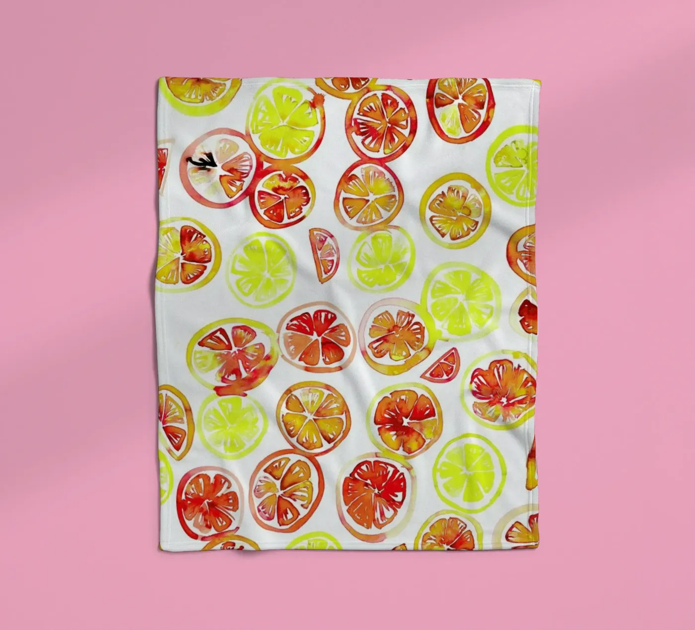 Orange Slice plaid polaire de Amy Sia