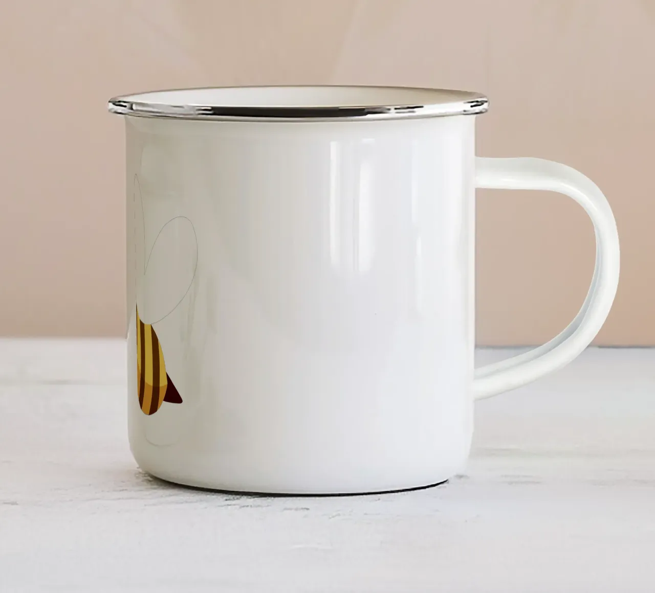 Ape tazza in smalto da C.WILL
