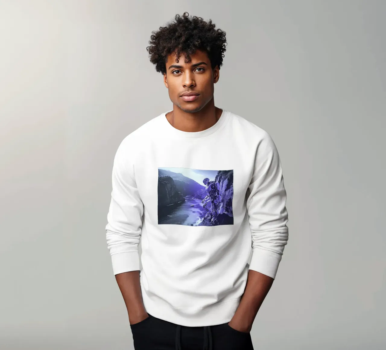 WAS FÜR EINE WUNDERBARE AUSSICHT! Veilchen Sweatshirt von Thierry vobmann photography