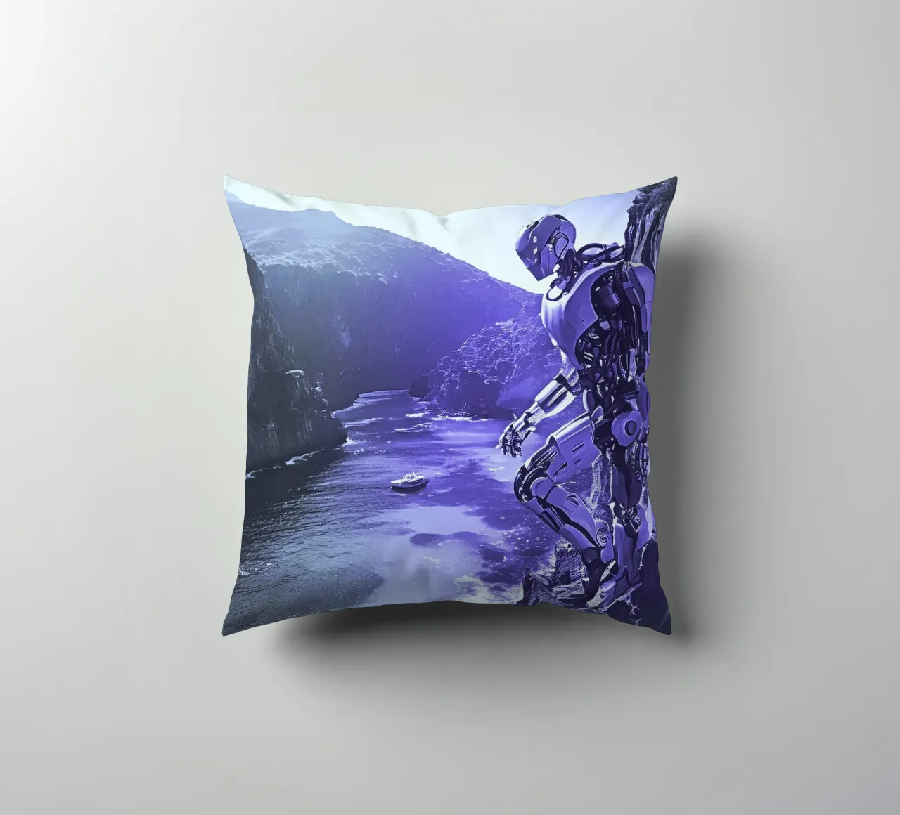 WHAT A WONDERFUL VIEW ! Violet decorative cushion by Thierry vobmann photography