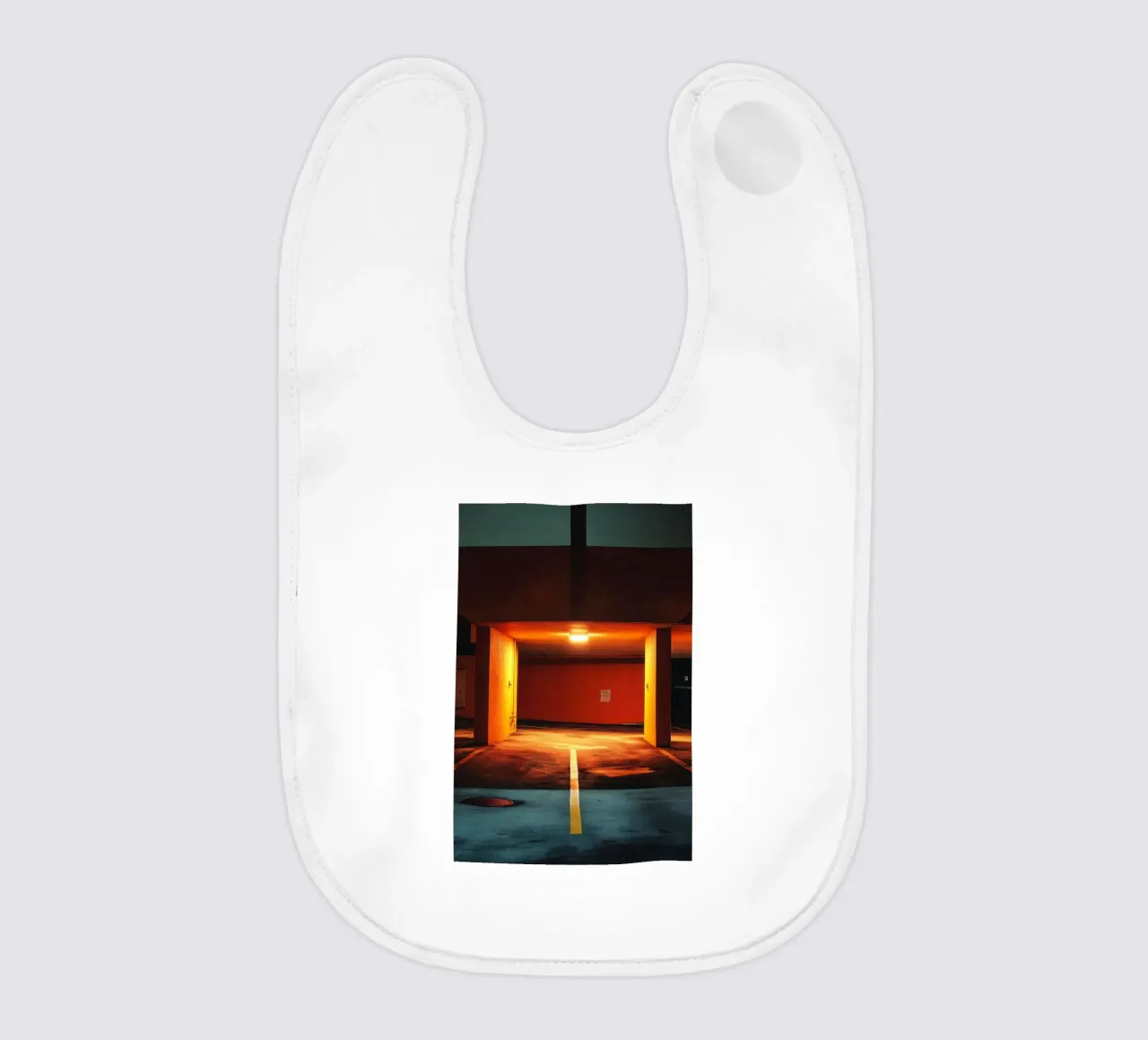 Shadow light in Miami baby bib by By Night
