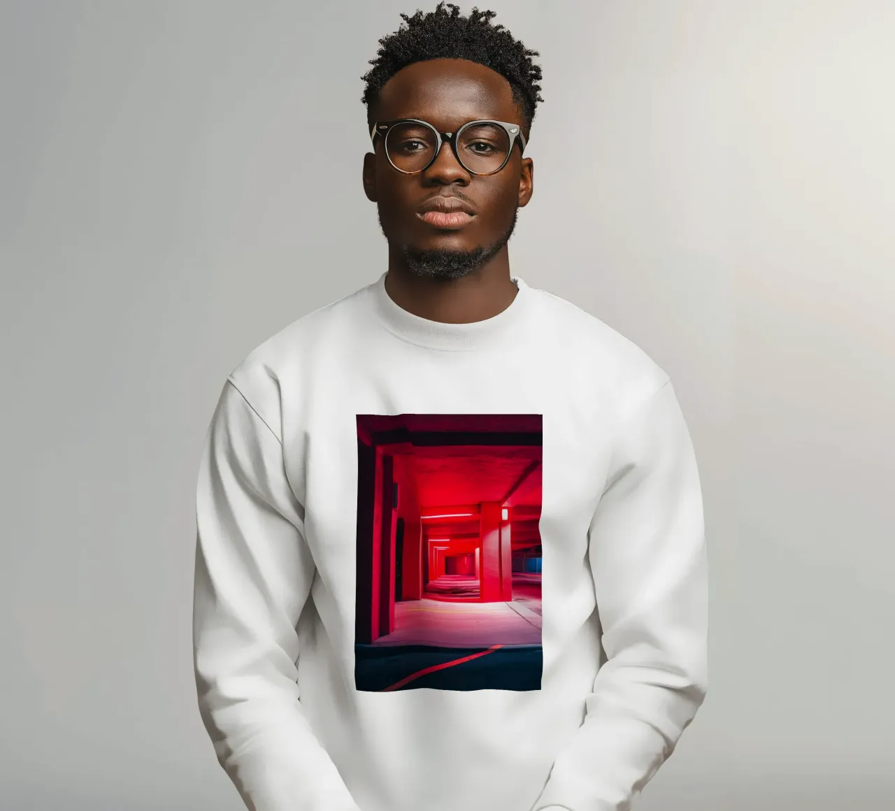 Red perspective: the soul of Miami sweatshirt by By Night