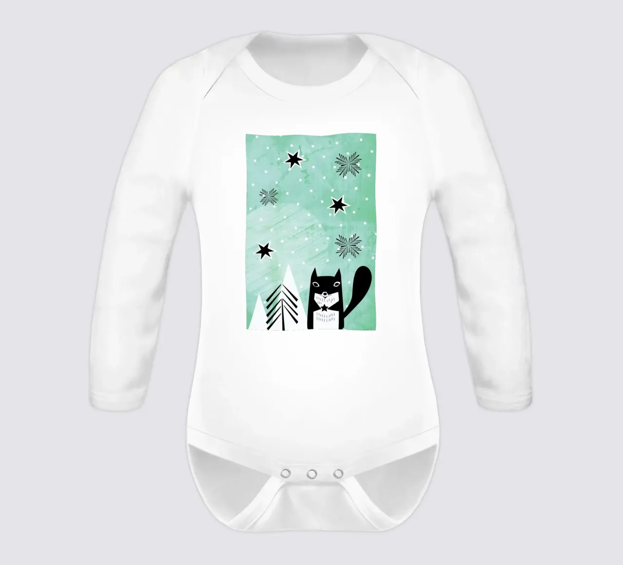Bring You a Star long-sleeve baby romper by XOXO Arte
