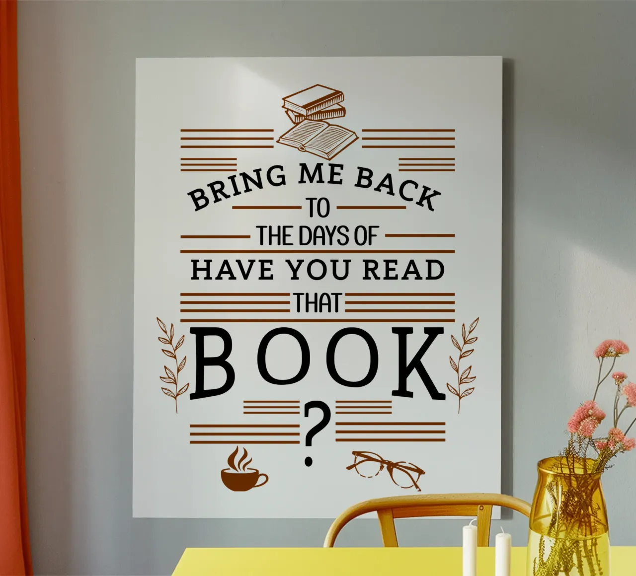 You Read That Book Vintage and Nostalgic Booklover canvas with Floater frame by sillyindustries