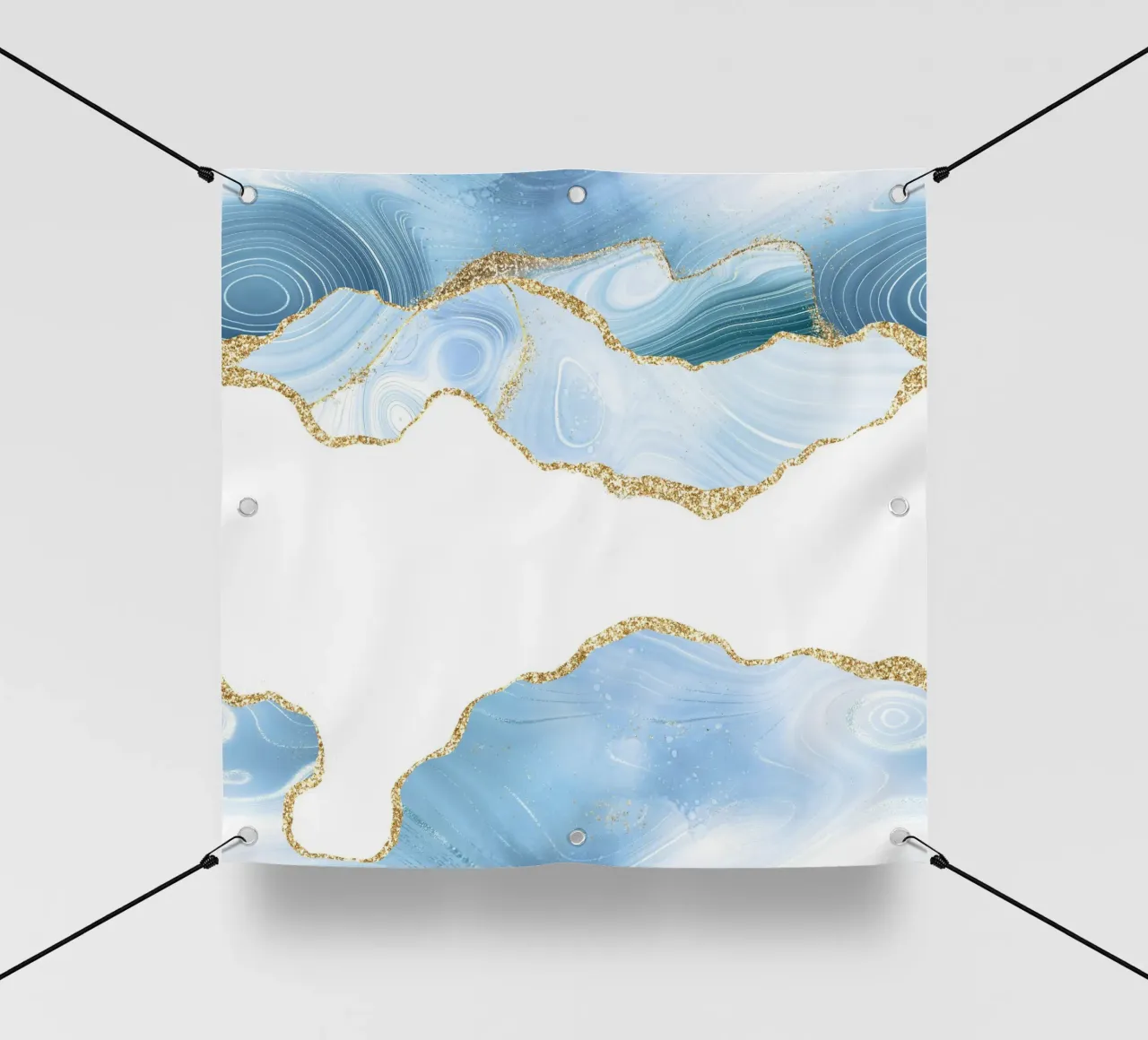 Texture Agata Glitterata Blu e Oro 06 telo in pvc da Gemstone Textures