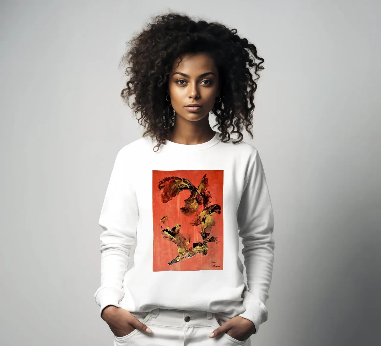 IDEAL GIFT 127 Sweatshirt von Thierry Vobmann Abstract painting