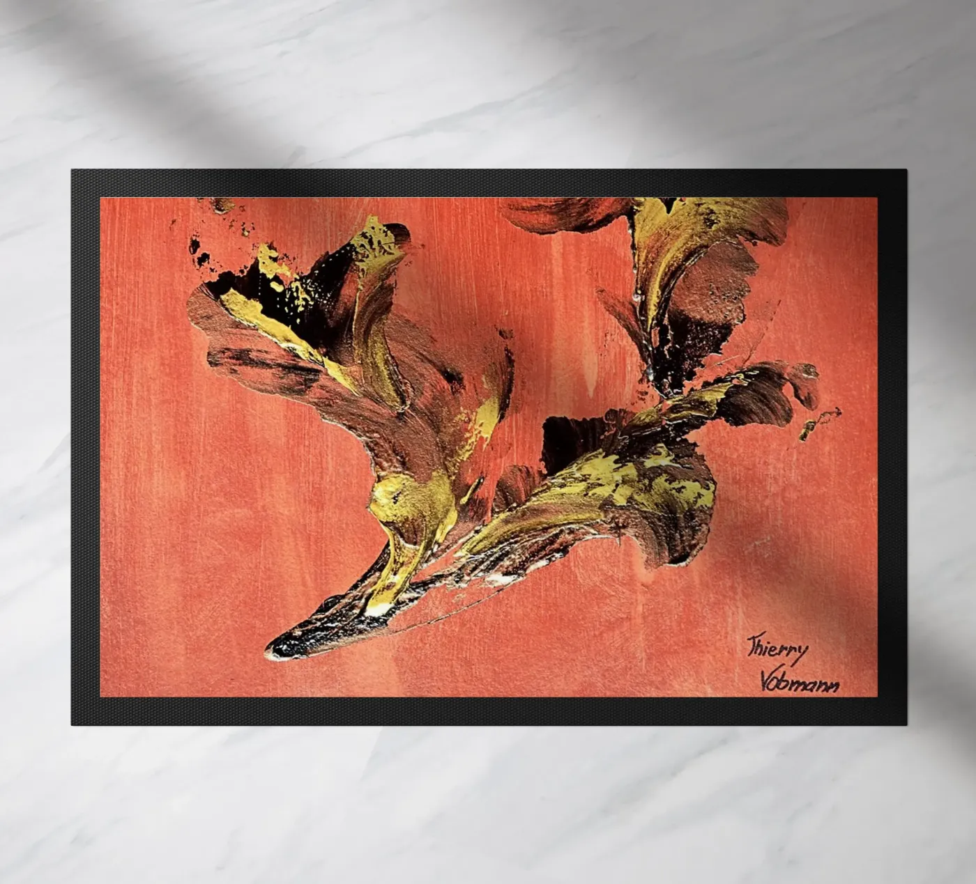 IDEAL GIFT 127 doormat by Thierry Vobmann Abstract painting