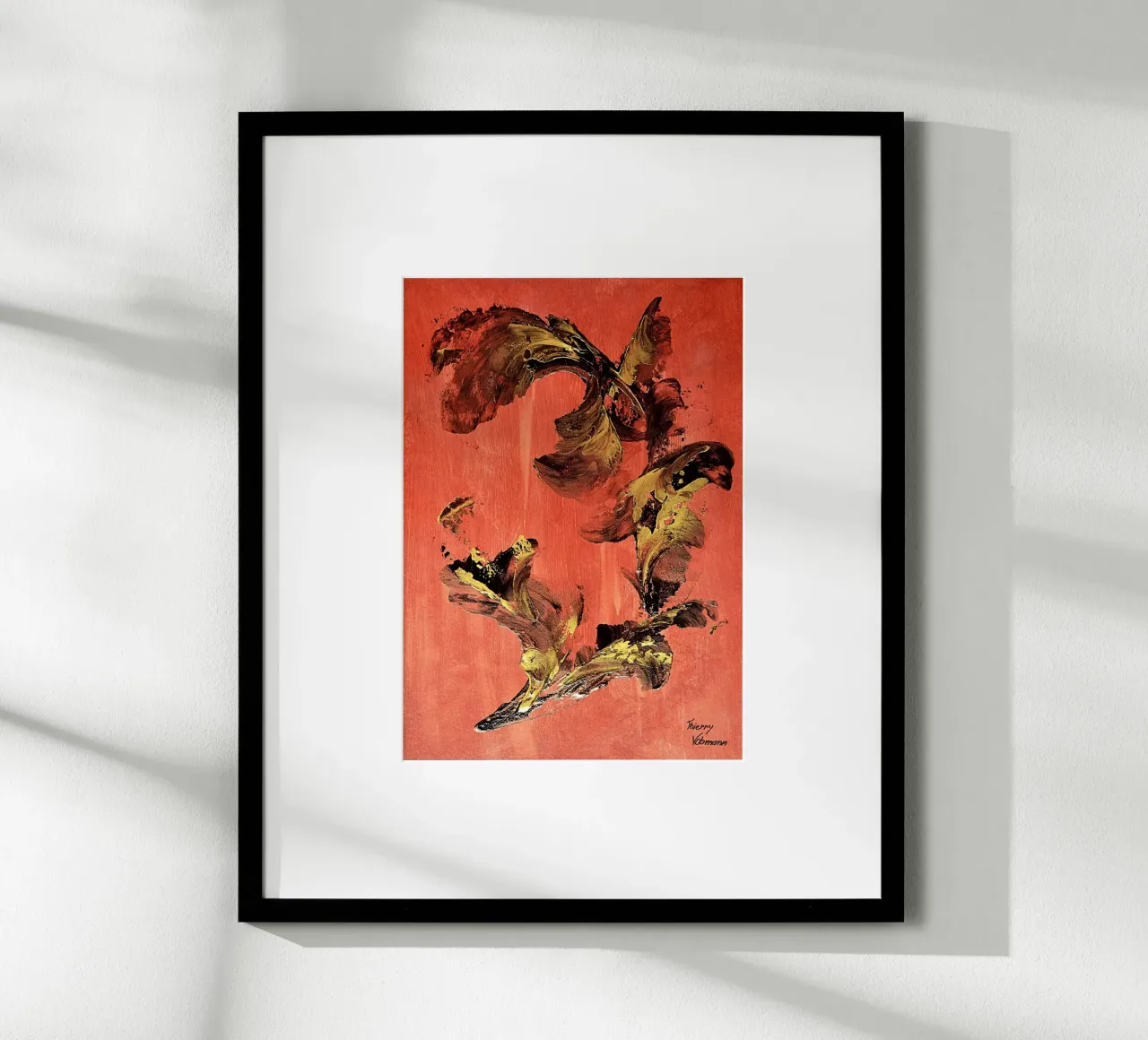 IDEAL GIFT 127 poster con telaio in alluminio da Thierry Vobmann Abstract painting
