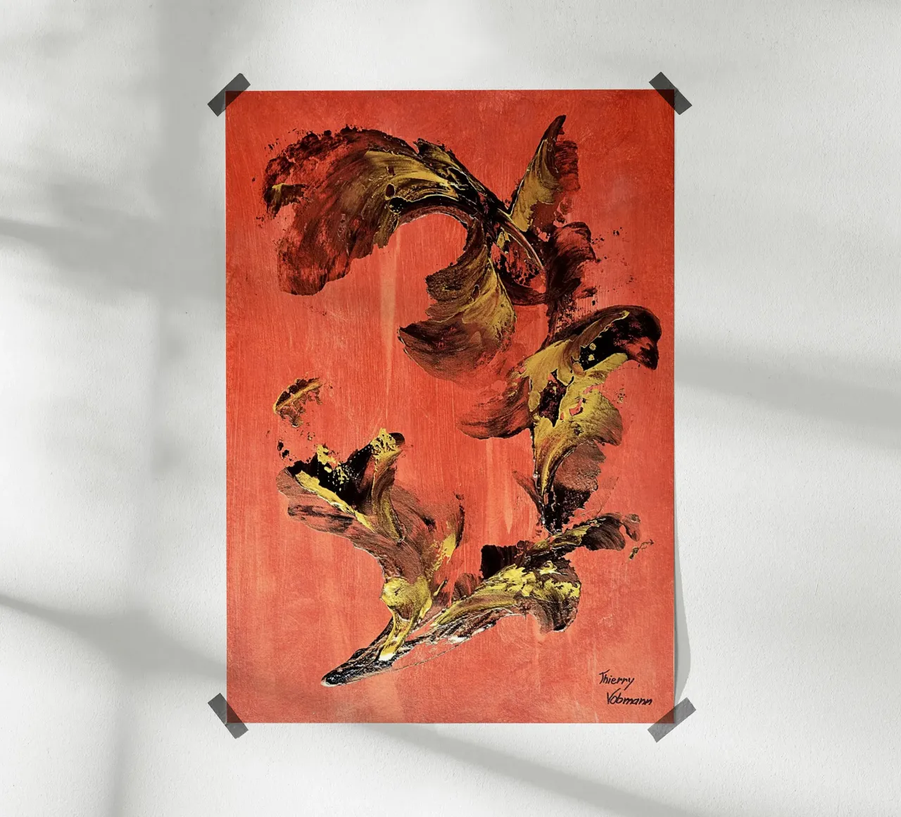 IDEAL GIFT 127 poster con telaio in alluminio da Thierry Vobmann Abstract painting