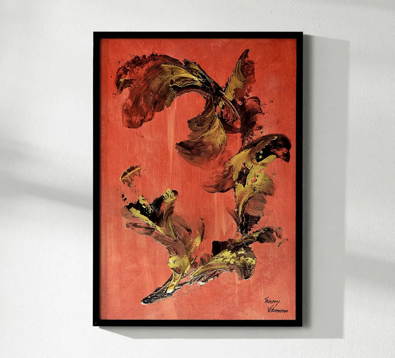IDEAL GIFT 127 poster con telaio in alluminio da Thierry Vobmann Abstract painting