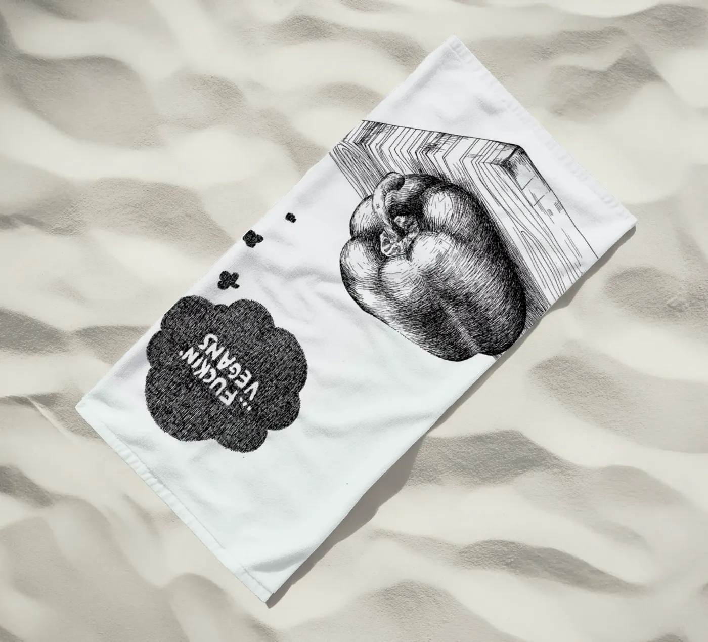 Poor Pepper beach towel by Anna Fietta