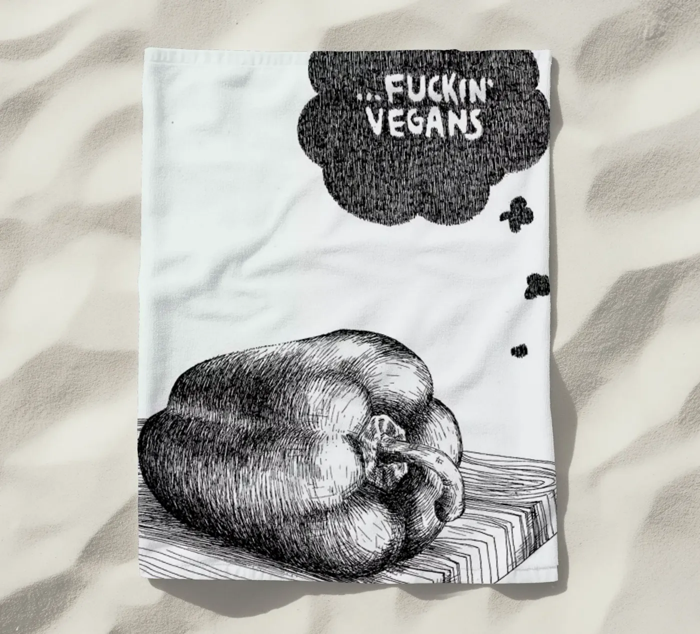 Poor Pepper beach towel by Anna Fietta