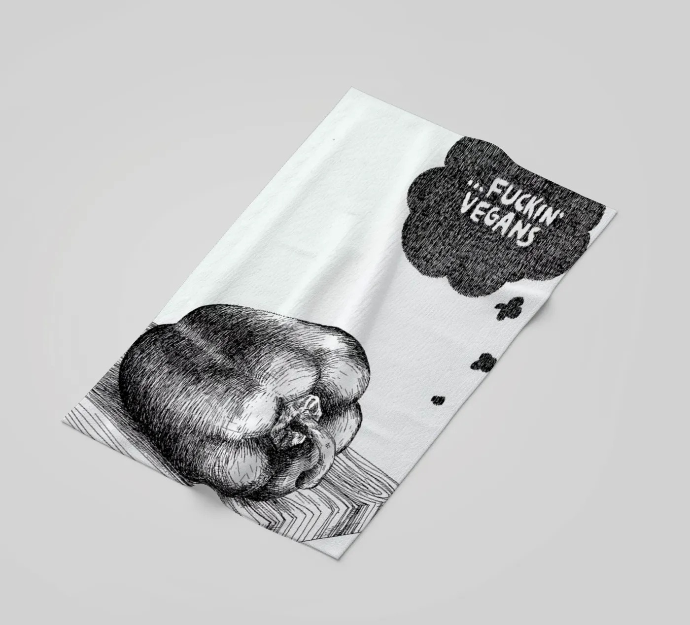 Poor Pepper beach towel by Anna Fietta