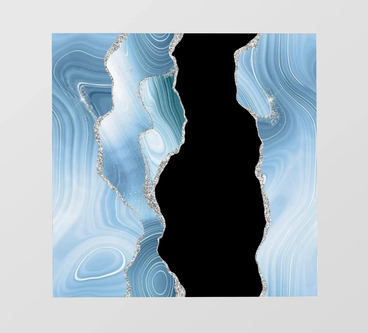 Texture glitterata Agata blu e argento 01 telo in pvc da Gemstone Textures