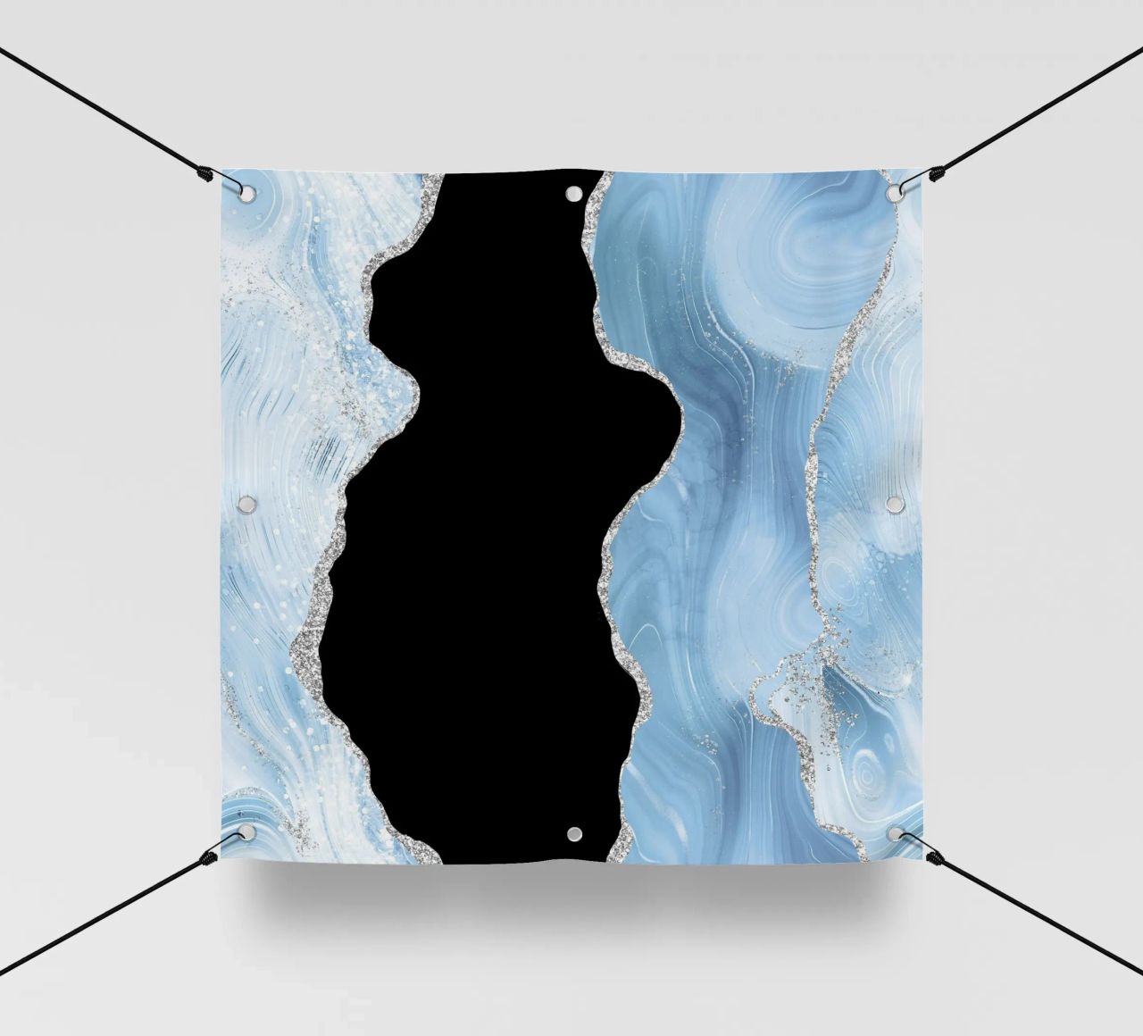 Texture glitterata Agata blu e argento 02 telo in pvc da Gemstone Textures
