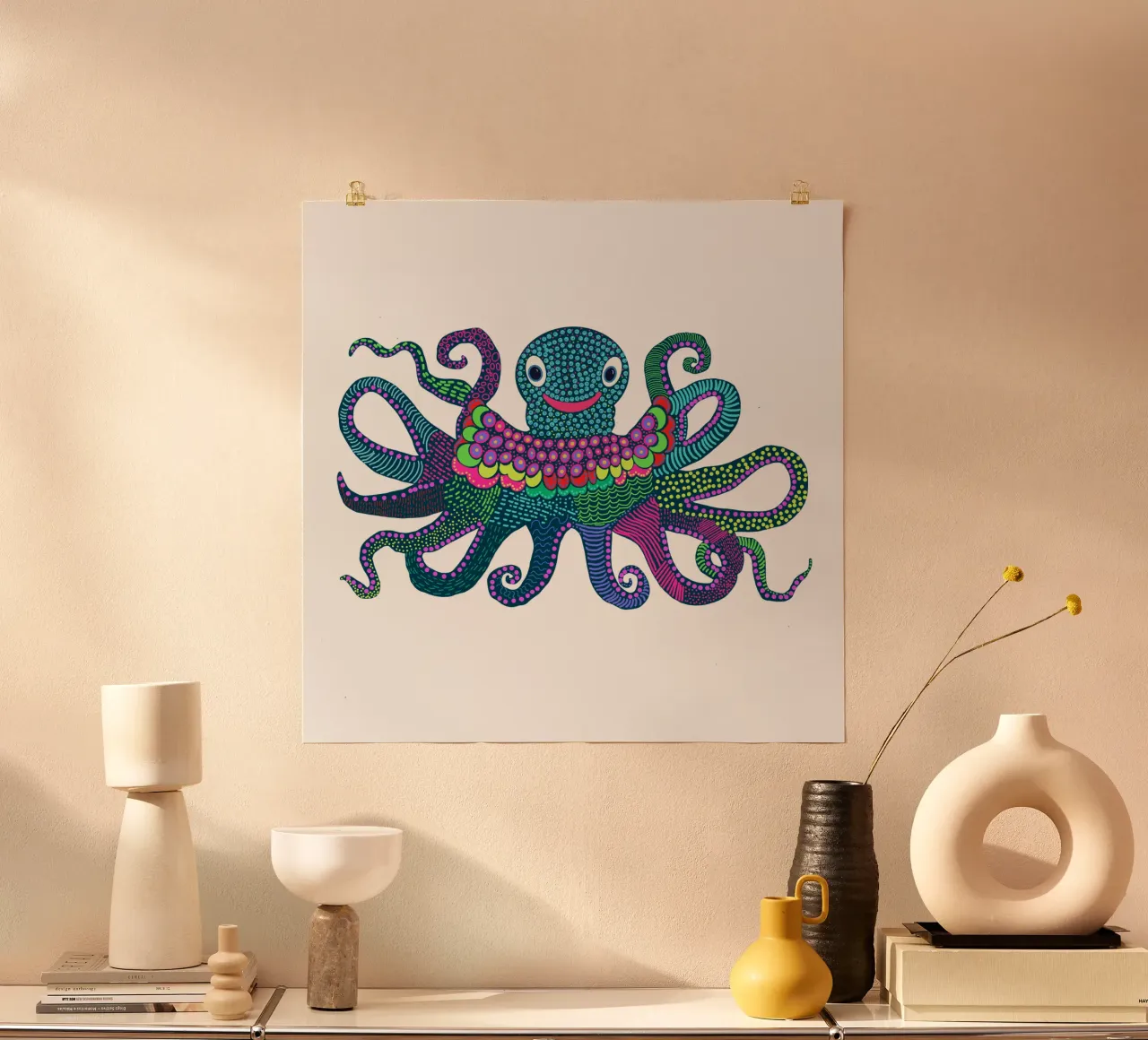 Miris Tintenfisch poster con telaio in plastica da Miris bunte Modewelt